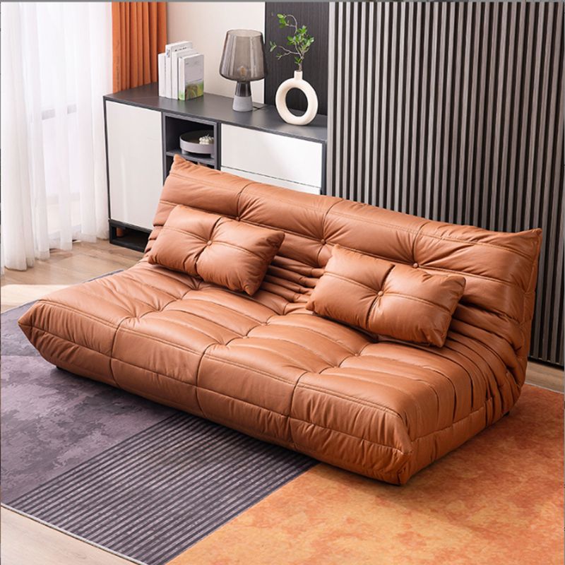 3-Seater Tufted Faux Leather Sofa Contemporary 70.9" W Armless Seating Clearhalo 'furn' 'furn_sofas' 'Furniture' 'Living Room Furniture' 'Sofa' 'sofas' 1200x1200_14d09011-9f14-4141-b328-2c7457d2cf32