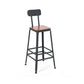 Contemporary Style Counter-height Stool Living Room Bar Stool with Metal Legs