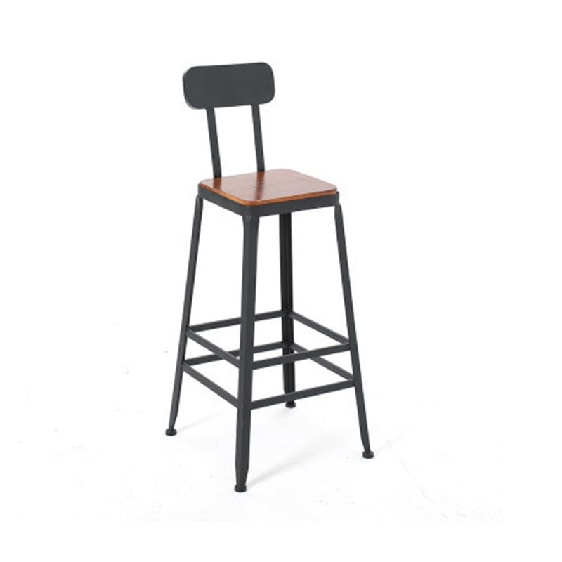 Contemporary Style Counter-height Stool Living Room Bar Stool with Metal Legs