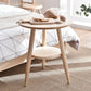 Modernistic Ashwood 3 Legs with Storage Round Double Tier Side Table