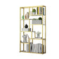 Glam Book Shelf Metal Etagere Open Shelf Bookcase for Bedroom