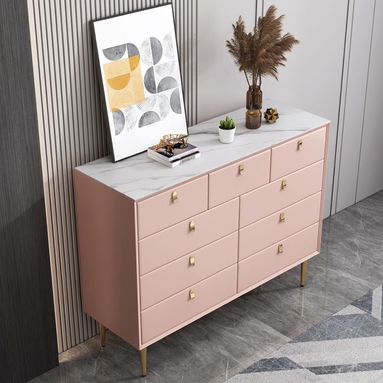 Modern Stone Wood Sideboard 9-Drawer Dining Room Buffet Server,47"L x 15.7"W x 36.6"H Clearhalo 'buffet_sideboard' 'Buffets & Sideboards' 'furn' 'furn_buffet_sideboard' 'Furniture' 'Kitchen & Dining Furniture' 1200x1200_14d3b74e-17c8-40f6-92e5-ebe84a4acc71