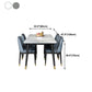 Stone Top Dining Table Modern Rectangle Table with 4 Metal Legs in Black Clearhalo 'Dining Tables & Seating' 'Dining Tables' 'dining_table' 'furn' 'furn_dining_table' 'Furniture' 'furniture_dining_table' 'Kitchen & Dining Furniture' 1200x1200_14d449d9-59c7-4956-b76c-2ccf99cd20a9