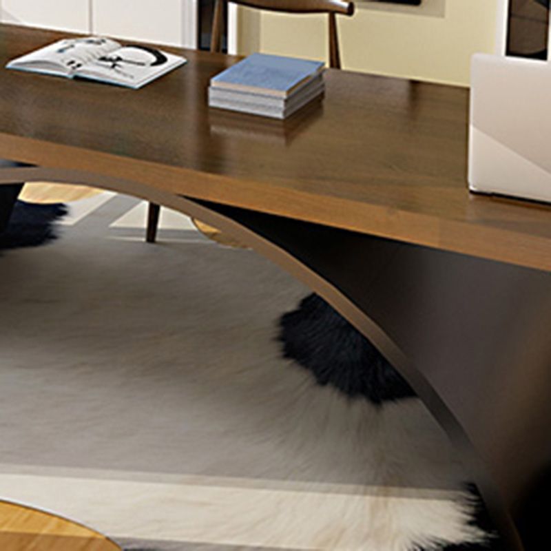 Escritorio de escritura rectangular marrón de 30 pulgadas H escritorio de oficina para casa