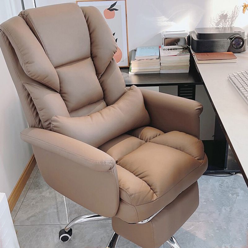 Sedia da ufficio moderna senza braccio Meccanismo di inclinazione della sedia da scrivania ergonomica con ruote