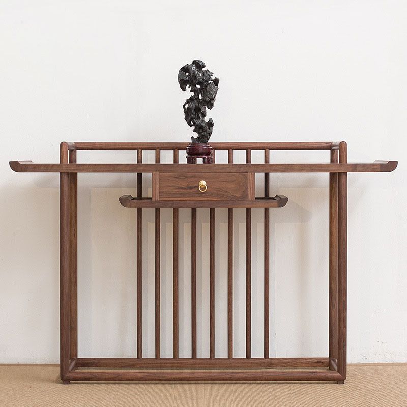 Mesa de consola de 34.65 "Glam Table de acento de consola de madera maciza de 1 cortavadora