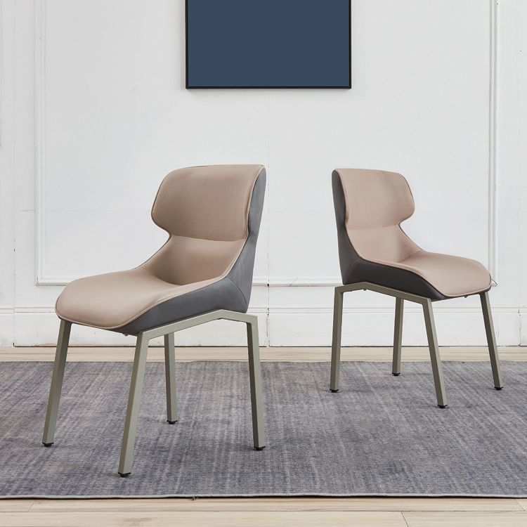 Contemporary Style Dining Chair Kitchen Metal Wingback Dining Arm Side Chair (Set of 2) Clearhalo ' kitchen&dining_furn' 'Dining Chairs' 'Dining Tables & Seating' 'dining_chair' 'furn' 'furn_dining_chair' 'Furniture' 'furniture_dining_chair' 'Kitchen & Dining Furniture' 'kitchen' 1200x1200_14d7afc0-e487-4952-8c8f-216983a5e1a6