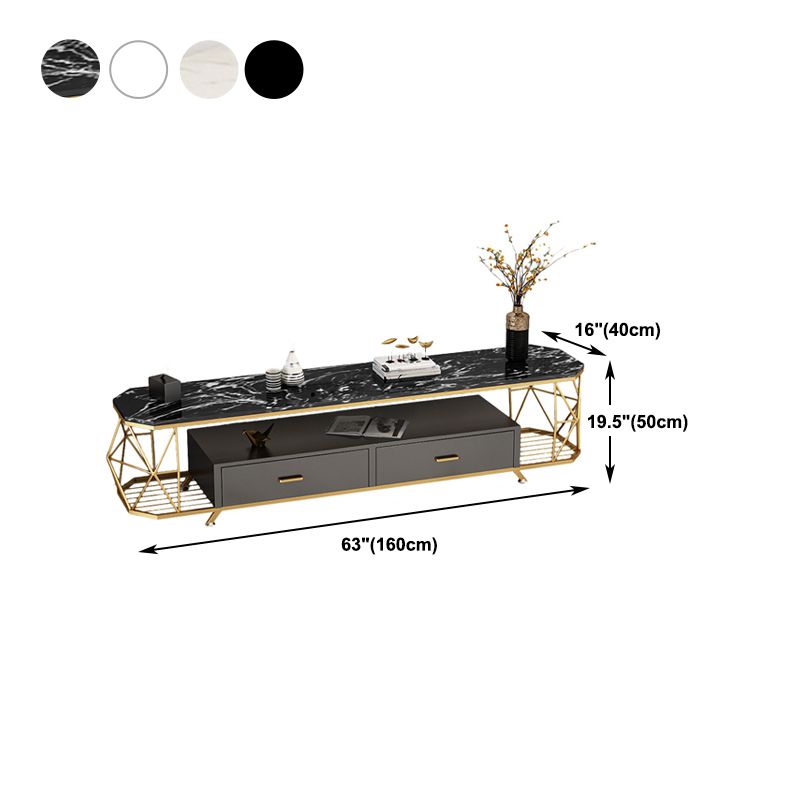 Sala de estar abierta almacenamiento de televisión gabinete de televisión de lujo con cajones de deslizamiento