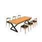 Pine Solid Wood Dining Table Industrial Rectangle Table with Double Pedestal Clearhalo 'Dining Tables & Seating' 'Dining Tables' 'dining_table' 'furn' 'furn_dining_table' 'Furniture' 'Kitchen & Dining Furniture' 1200x1200_14d9ed32-1734-4629-b908-8e888bc522d9