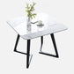 Industrial Square Shape Sintered Stone Dining Table White Standard Dining Table for Kitchen Clearhalo ' dining_table' 'Dining Tables & Seating' 'Dining Tables' 'furn' 'furn_dining_table' 'Furniture' 'furniture_dining_table' 'Kitchen & Dining Furniture' 'kitchen&dining_furn' 'kitchen' 'kitchen_dining_table' 1200x1200_14dcaac3-715d-4771-a43f-aaa482f67cb3