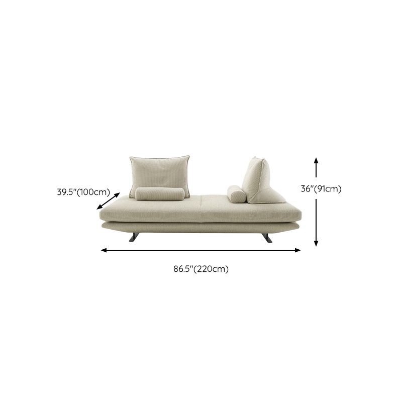 Contemporary Upholstered Solid Color Lounge Chair with Metal Legs Clearhalo 'Chairs & Seating' 'Chaise Lounge' 'chaise_lounge' 'furn' 'furn_chaise_lounge' 'Furniture' 'Living Room Furniture' 1200x1200_14dda24d-57de-4e5b-9801-3b8b0569c381