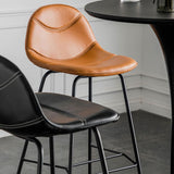 Taburete moderno de contraatesportes de brazo de brazo Bistro Bistro Tabures con cojín de cuero