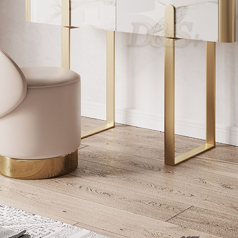 Glam Slate Top Vanity Table 2-Drawer Vanity Dressing Table Set Clearhalo 'Bedroom Furniture' 'furn' 'furn_makeup_vanities' 'Furniture' 'Makeup Vanities' 'makeup_vanities' 1200x1200_14dee6a6-bd13-402d-a45c-45c466ea0724