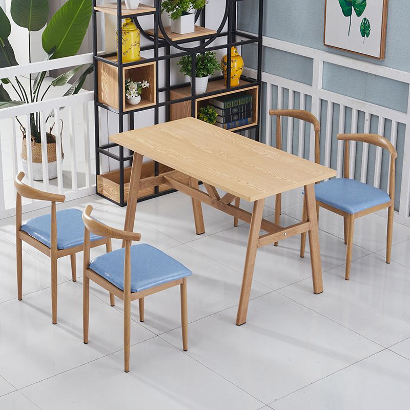 5 Pcs MDF Modern Dining Room Set with Rectangle Table and Pedestal Base Dining Set Clearhalo 'Dining Room Sets' 'Dining Tables & Seating' 'dining_room_set' 'furn' 'furn_dining_room_set' 'Furniture' 'furniture_dining_room_set' 'Kitchen & Dining Furniture' 'kitchen&dining_furn' 'kitchen' 1200x1200_14e12257-3e80-4c90-a8a3-409a465fac35