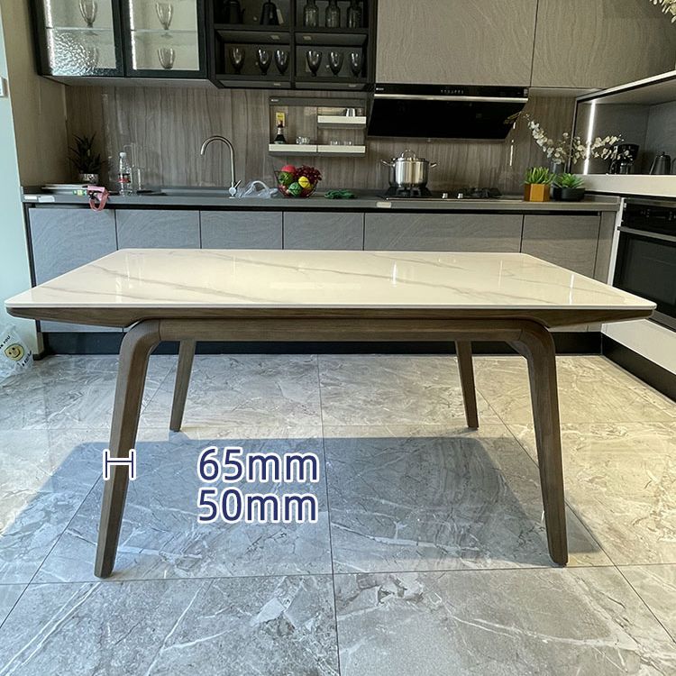 Ash Wood Frame Dinette Table Modern Rectangle Dining Table for Home Clearhalo 'Dining Tables & Seating' 'Dining Tables' 'dining_table' 'furn' 'furn_dining_table' 'Furniture' 'Kitchen & Dining Furniture' 1200x1200_14e143b9-e43c-47be-a656-4d73d3647ca9