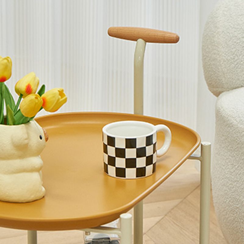 Tapa de la esquina superior de la bandeja con mesa auxiliar de acento de almacenamiento y ruedas