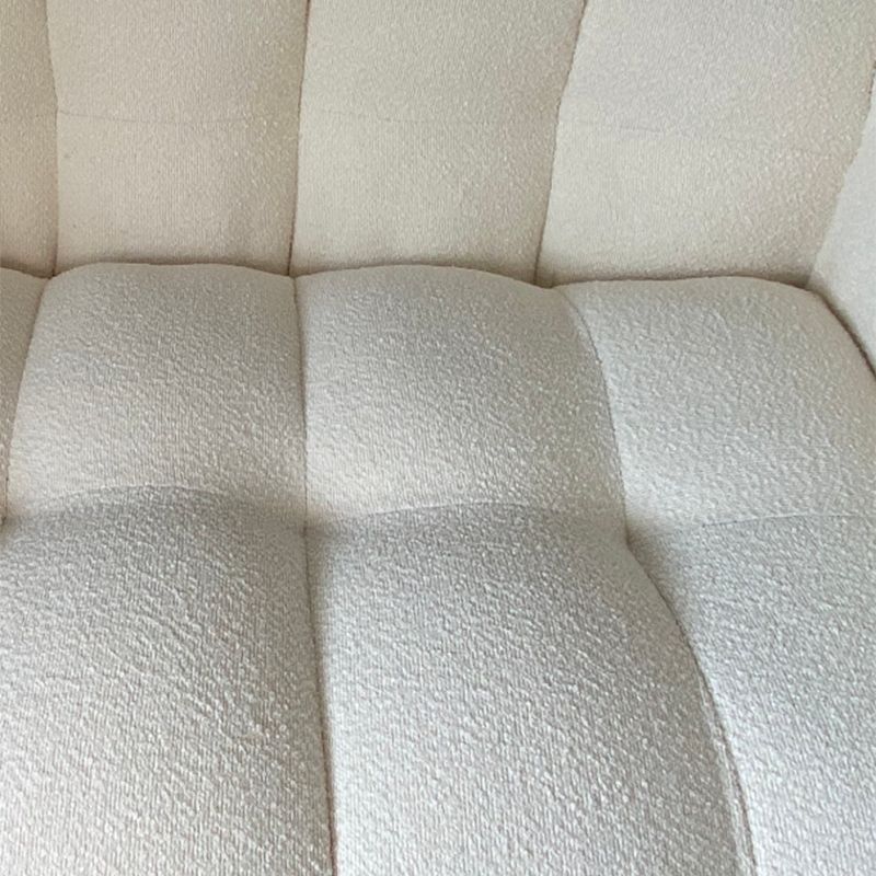 Oreiller cousu canapé arrière du bras de smoking contemporain laine blanche - 39,37 "D