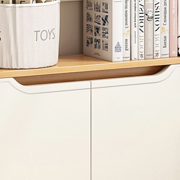 Modern Wooden Bookshelf Closed Back Bookcase for Home Office