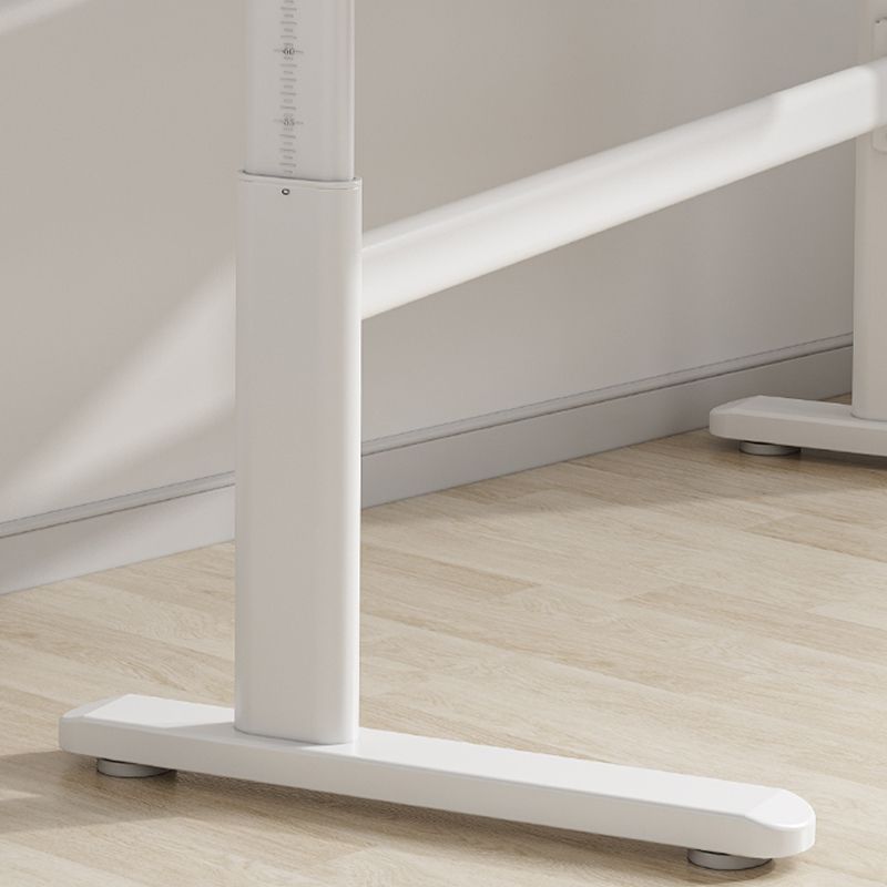 Bureau de bureau à domicile blanc Hauteur réglable Wood Writing Bureau avec base en T