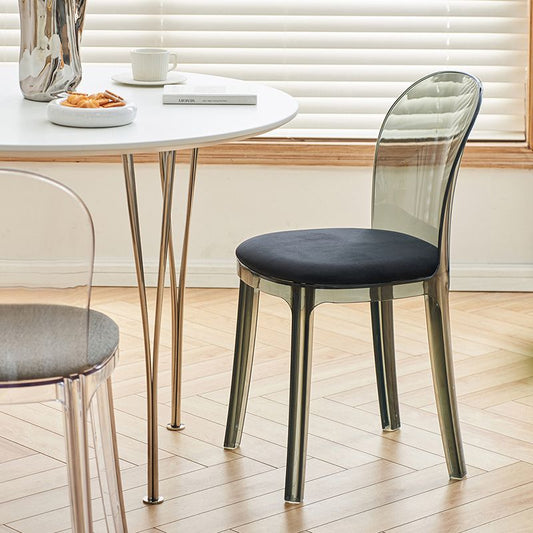 Eigentijdse eetkamerstoel Plastic vaste achterstoel voor eetkamer