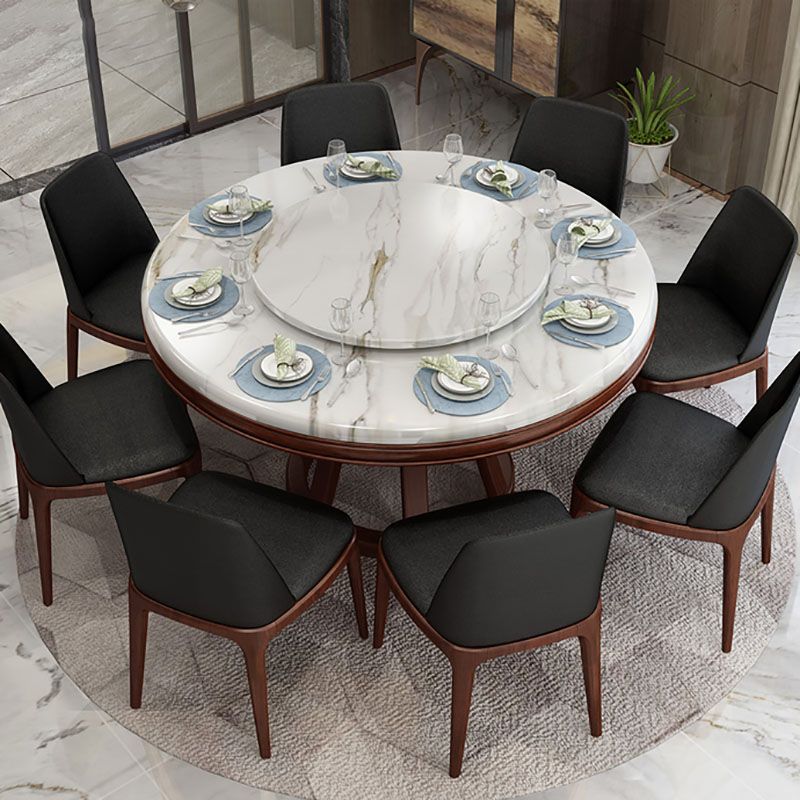 Stone and Solid Wood Dining Table with Pedestal Base Modern Dining Site Table Clearhalo ' dining_table' 'Dining Tables & Seating' 'Dining Tables' 'furn' 'furn_dining_table' 'Furniture' 'furniture_dining_table' 'Kitchen & Dining Furniture' 'kitchen&dining_furn' 'kitchen' 'kitchen_dining_table' 1200x1200_14e4dbf6-a2a7-4b34-a3ed-293c78548cf5