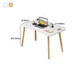 Modern White and Brown Office Desk Parsons Wooden Curved Writing Desk for Bedroom Clearhalo 'furn' 'furn_office_desk' 'Furniture' 'Office Desks' 'Office Furniture' 'office_desk' 1200x1200_14e8ab92-997b-4108-9ca6-01767f3d2b36