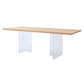 Rectangle Solid Wood Brown Tone Dining Table Simplicity Double Pedestal Table for Dining Room Clearhalo ' dining_table' 'Dining Tables & Seating' 'Dining Tables' 'furn' 'furn_dining_table' 'Furniture' 'furniture_dining_table' 'Kitchen & Dining Furniture' 'kitchen&dining_furn' 'kitchen' 'kitchen_dining_table' 1200x1200_14e9fe42-0dca-42b2-9ce7-ba441edc5377