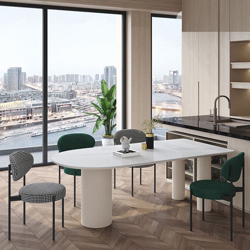 Sintered Stone Top Modern White Table for Restaurant Irregular Dining Table with 3 Legs Clearhalo ' dining_table' 'Dining Tables & Seating' 'Dining Tables' 'furn' 'furn_dining_table' 'Furniture' 'furniture_dining_table' 'Kitchen & Dining Furniture' 'kitchen&dining_furn' 'kitchen' 'kitchen_dining_table' 1200x1200_14ea91cf-d6f8-4697-8bbe-2ea5c7f8598d