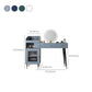 Contemporary Solid Wood Vanity Dressing Table with Mirror and Stool