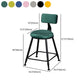 Industrial Armless Backrest Counter Stool Steel Cafe Bar Stool with Velvet Cushion Clearhalo 'Bar Furniture' 'Bar Stools' 'bar_stools' 'furn' 'furn_bar_stools' 'Furniture' 'furniture_bar_stools' 'Kitchen & Dining Furniture' 1200x1200_14eb731a-e5d4-4be6-a014-fe58c5ace056