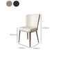 Upholstered Armless Dining Side Chair Wingback Chair in Beige