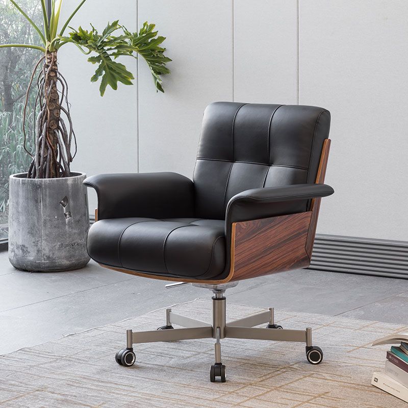 Modern Desk Chair Fixed Arms Upholstered No Distressing Office Chair Clearhalo 'furn' 'furn_office_chair' 'Furniture' 'Office Chairs' 'Office Furniture' 'office_chair' 1200x1200_14ee29ae-5d09-48ff-b114-8d728b5e0b2b