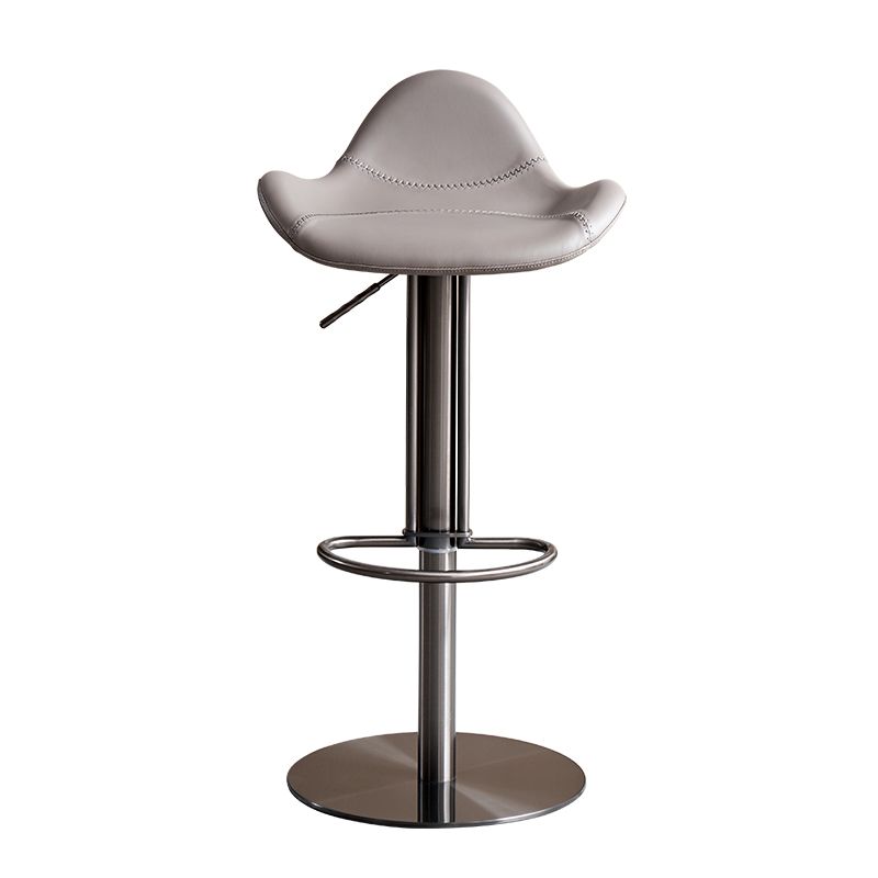 Industrial Adjustable Bar Stool Leather Backrest Counter Stool for Bristol Clearhalo 'Bar Furniture' 'Bar Stools' 'bar_stools' 'furn' 'furn_bar_stools' 'Furniture' 'Kitchen & Dining Furniture' 1200x1200_14eec634-34ca-49ee-9fb2-e0567b5d22c6