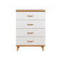 Scratch Resistant Modern Accent Chest with Soft Close Drawers in White