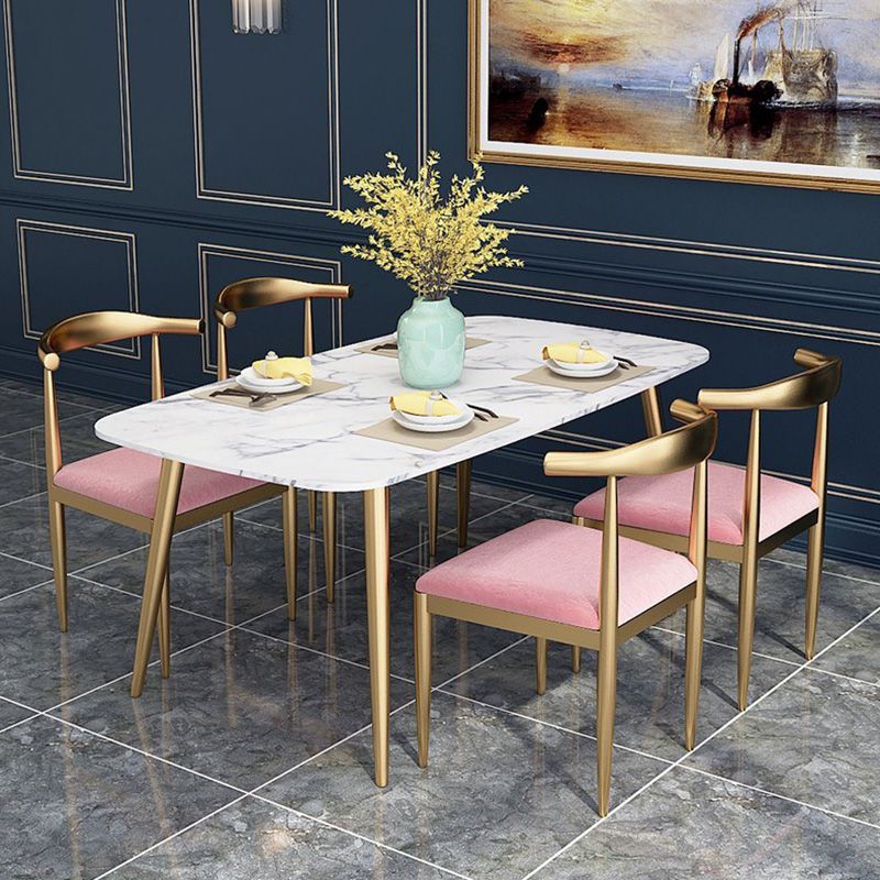 Set da pranzo nordico 1/3/4/5 pezzi Tavolo da pranzo rettangolare in pietra per sala da pranzo