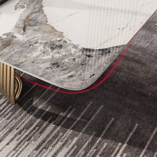 Tavolino di caffè astratto glam tavolino rettangolare per casa