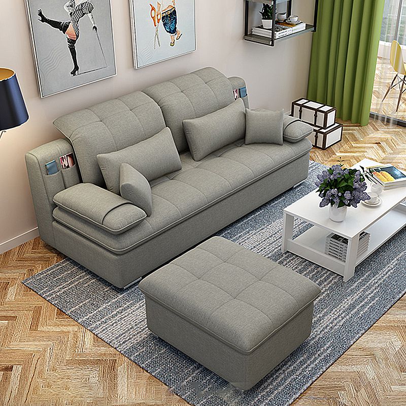 Removable Cushions Pillow Top Arm Sofa/Sectional with Slipcovered and Storage Clearhalo 'furn' 'furn_sectionals' 'Furniture' 'furniture_sectionals' 'Living Room Furniture' 'Sectionals' 1200x1200_14f3daad-cc03-4c69-b382-b916e3c50504