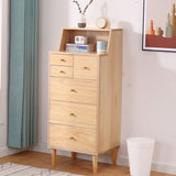 6 Drawers Accent Chest with Straight Legs Contemporary Chest 15.74" Wide