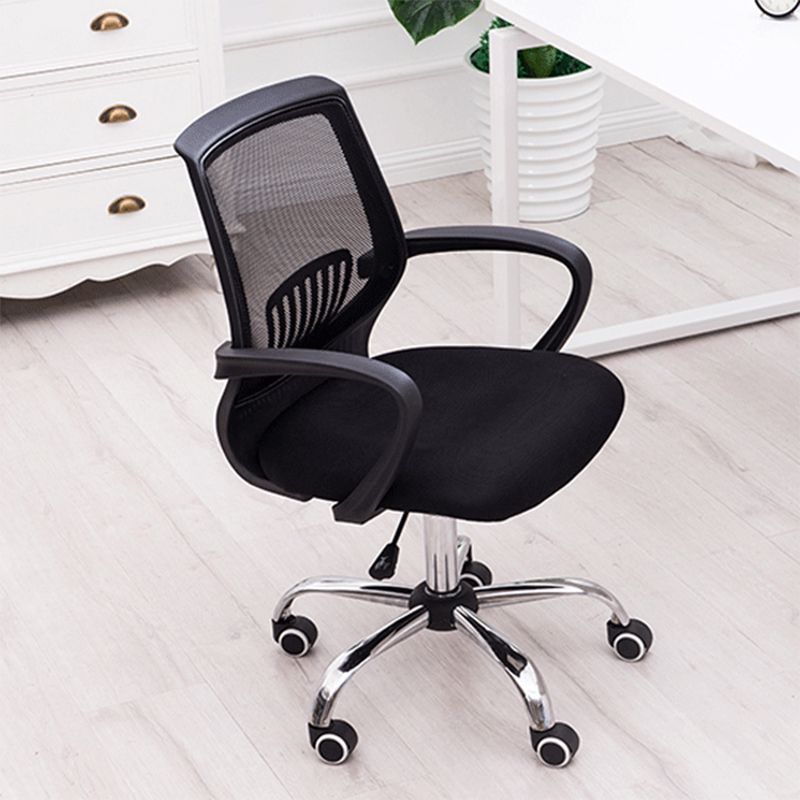 Vaste armen moderne bureaustoel Swivel Lumbar Support Bureau voorzitter
