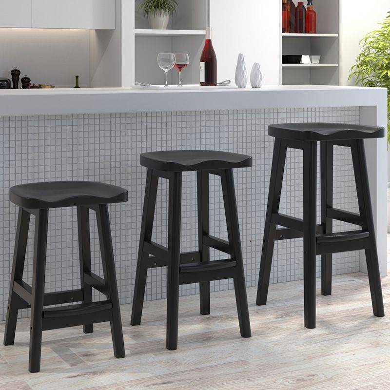 Contemporary Solid Wood Bar Stool Indoor Barstools with Wood Seat and Footrest Clearhalo 'Bar Furniture' 'Bar Stools' 'bar_stools' 'furn' 'furn_bar_stools' 'furniture_bar_stools' 'Kitchen & Dining Furniture' 'kitchen&dining_furn' 'kitchen' 'kitchen_furn' Furniture' 1200x1200_14f8b547-d046-442c-84d8-9befc7580df1