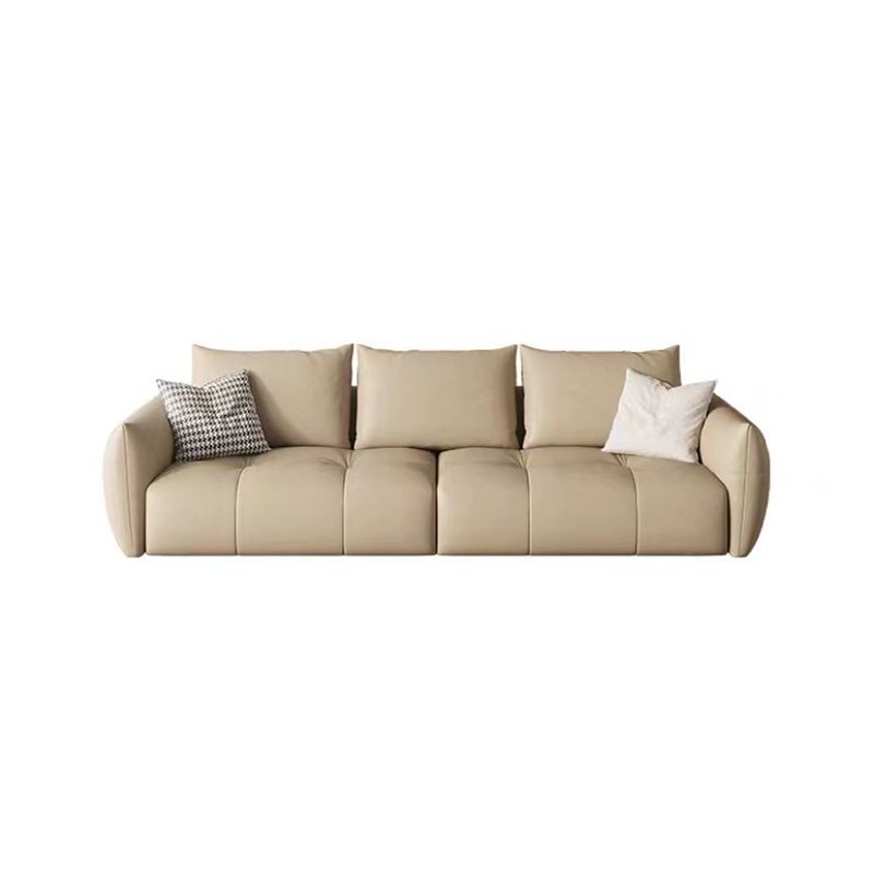 Faux Leather Sofa Sofa 37.40" D x 32.28" H Square Arm Sofa for Living Room Clearhalo 'furn' 'furn_sofas' 'Furniture' 'furniture_sofas' 'Living Room Furniture' 'Sofa' 'sofas' 1200x1200_14f91848-a322-47e9-87a5-485d79016f03