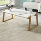 12.5"/17.7"Tall Sled Base Rectangular Wooden Top Coffee Table