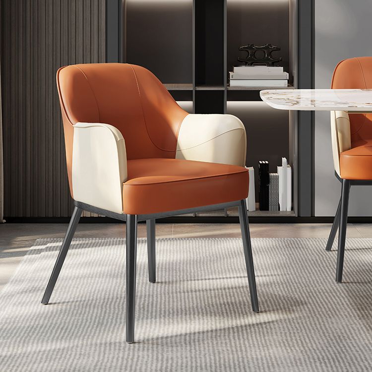 Sedia a braccio in stile industriale sedia da pranzo in vetro per camera da letto