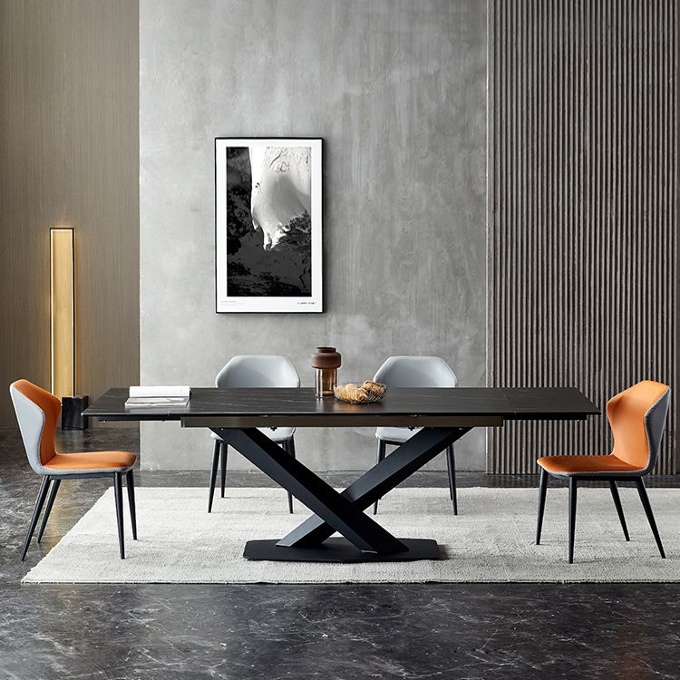 Modern Sintered Stone Rectangle Table Set 1/4/5/6 Pieces Dining Set Clearhalo 'Dining Room Sets' 'Dining Tables & Seating' 'dining_room_set' 'furn' 'furn_dining_room_set' 'Furniture' 'Kitchen & Dining Furniture' 1200x1200_14fac5ea-aca6-4b76-b821-7bad121144c3