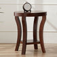 Tableau de côté traditionnel en bois rond 23,6 "Table de bout à 4 jambes de haut avec étagère