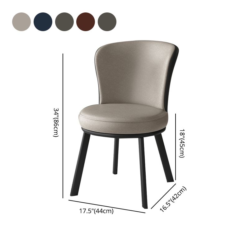 Contemporary Style Dining Room Chairs Kitchen Matte Finish Dining Arm Chairs with Metal Legs Clearhalo ' kitchen&dining_furn' 'Dining Chairs' 'Dining Tables & Seating' 'dining_chair' 'furn' 'furn_dining_chair' 'Furniture' 'furniture_dining_chair' 'Kitchen & Dining Furniture' 'kitchen' 1200x1200_14fcb2f2-6c96-4bd0-a3f6-9ae3c21a4660