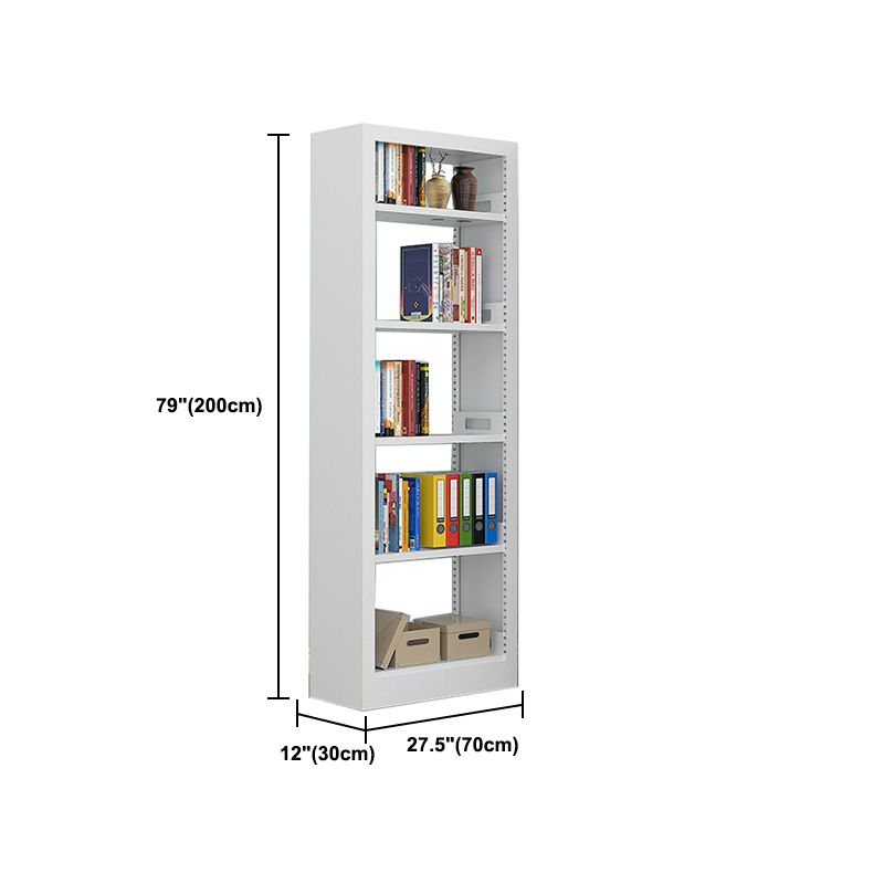Rectangle Etagere Bookshelf Modern Metal Open Bookcase with Shelves