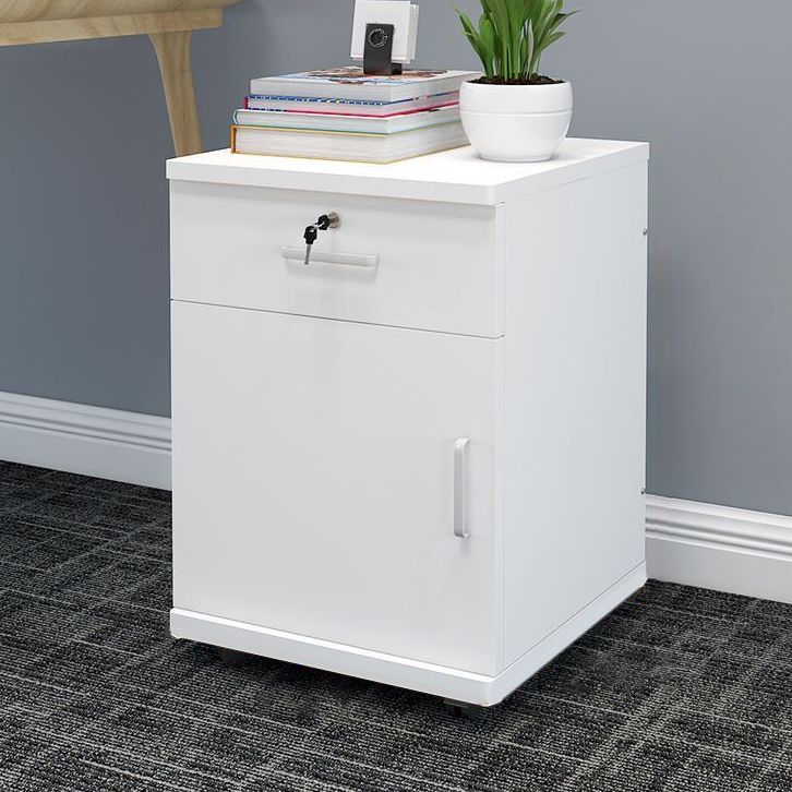 Archivos contemporáneos Pedestal de archivo de bloqueo de llave de marco de madera maciza para hogar y oficina