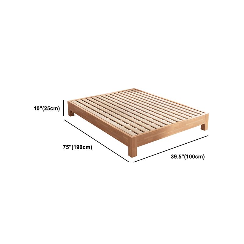 Modern Solid Wood Bed Low Profile Platform Bed With Custom Wood Legs
