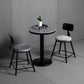 Industrial 1/2/3 Pièces Table de table ronde Set Bistro Fintered Stone Bistro